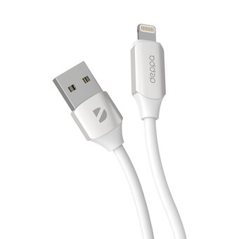  USB кабель Deppa 72534 Silk USB-Lightning White (1.2м) 