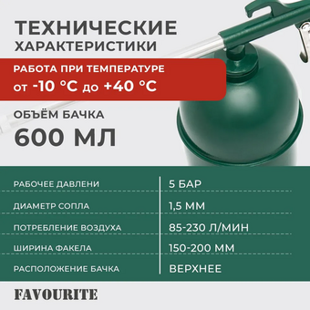  Набор пневмоинструмента FAVOURITE AC 5KIT 