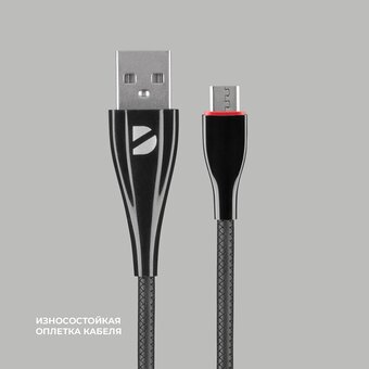  USB кабель Deppa 72285 Ceramic USB - Micro USB Black (1м) 