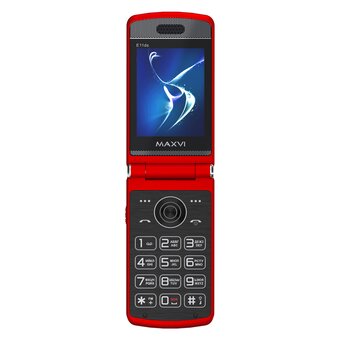 Мобильный телефон MAXVI E11ds Red-Silver 