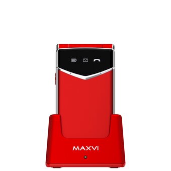  Мобильный телефон MAXVI E11ds Red-Silver 
