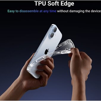  Чехол UGREEN CA102 (45914) Bright Cushion Protective Case for iPhone 16 Plus 6.7-inch Clear 