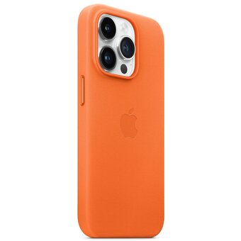  Чехол Apple MPPL3FE/A IPhone 14 Pro Leather Case with MagSafe Orange 