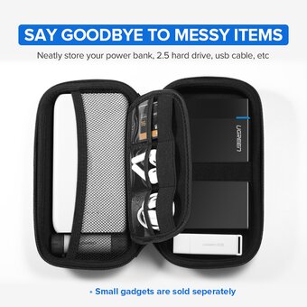  Органайзер UGREEN LP128 (50274) Hard Disk & Accessory Multi-functional Storage Bag Large Size Black 
