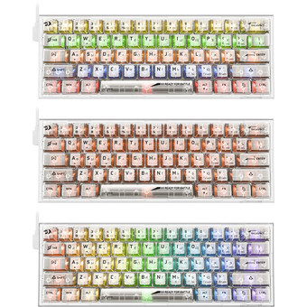  Клавиатура REDRAGON Fizz RU RGB прозрачный белый, механическая (71736) 