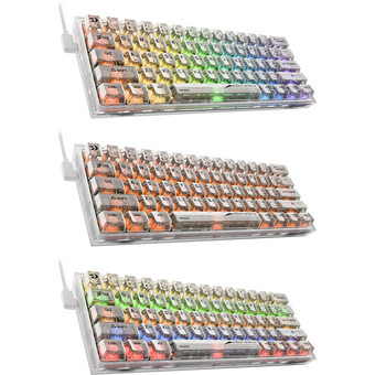  Клавиатура REDRAGON Fizz RU RGB прозрачный белый, механическая (71736) 