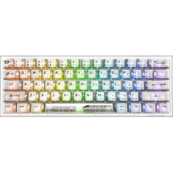  Клавиатура REDRAGON Fizz RU RGB прозрачный белый, механическая (71736) 