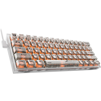  Клавиатура REDRAGON Fizz RU RGB прозрачный белый, механическая (71736) 