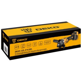  УШМ DEKO DKAG-125 (083-1064) 20В, 2*4.0Ач 