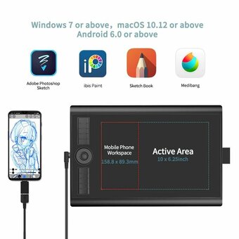  Графический планшет Gaomon M10K Pro 