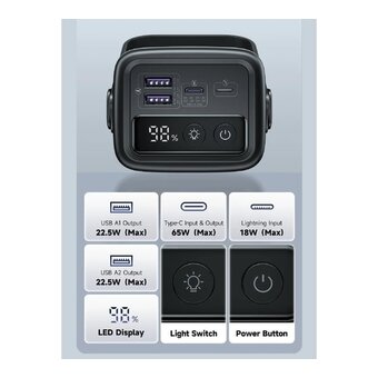  Мобильный аккумулятор Romoss PMT40 40000mAh 65W 5A черный 