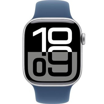  Smart-часы Apple Watch Series 10 MWWC3LW/A 42мм OLED корп.серебристый Sport Band рем.синий разм.брасл. 150-200мм 