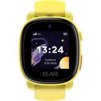 Smart-часы ELARI KidPhone 4G Lite (KP-4G-L-YEL) 1.3" желтый/желтый 