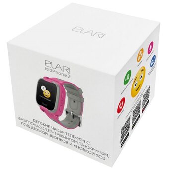  Smart-часы ELARI KidPhone 2 KP2-VIT-GRY 1.44" розовый/черный 