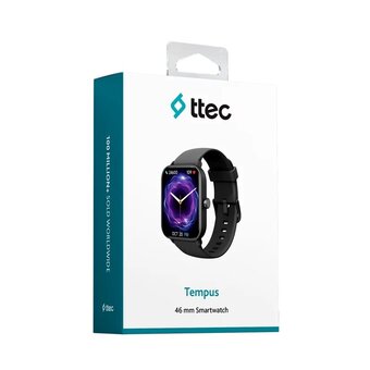  Smart-часы TTEC Tempus 46mm (2SW01S) TFT Screen Rectangular Metal Casing Smart Watch Black 