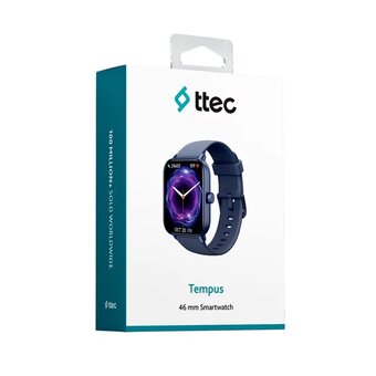  Smart-часы TTEC Tempus 46mm (2SW01M) TFT Screen Regtangular Casing Smart Watch Deep Blue 