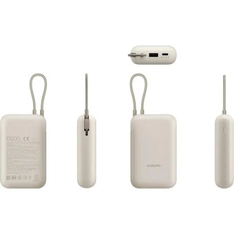  Внешний аккумулятор Xiaomi BHR9072GL 10000mAh встроенный кабель Tan GL P15ZM 
