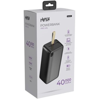 Внешний аккумулятор HIPER Pro 4XL 40000мАч быстрая зарядка чёрный 