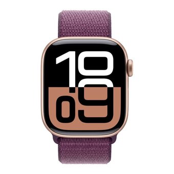  Smart-часы Apple Watch Series 10 MWWV3LW/A 46мм 2.1" OLED корп.розовое золото Sport Loop рем.сливовый разм.брасл. O/S 