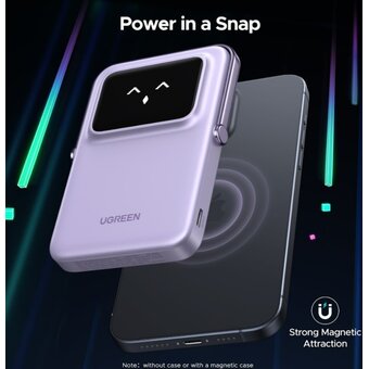 Внешний аккумулятор UGREEN PB571 (35606) 5000mAh Magnetic Wireless Power Bank Purple 