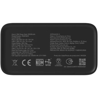  Внешний аккумулятор Xiaomi BHR9126GL 18W 30000mAh GL 
