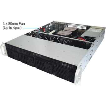  Корпус Ablecom CS-R25-41P CS-R25 with 12G HDD BP and 550w RPS 
