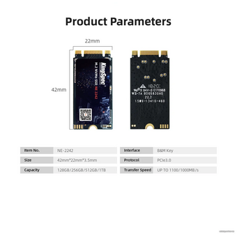  SSD Kingspec NE-512 2242, 512Gb 