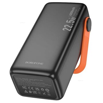  Аккумулятор внешний резервный BOROFONE BJ66 Magnifico 22.5W+PD20W fully compatible power bank 40000mAh черный 