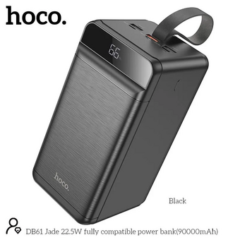  Аккумулятор внешний резервный HOCO DB61 Jade 22.5W fully compatible power bank 90000mAh черный 