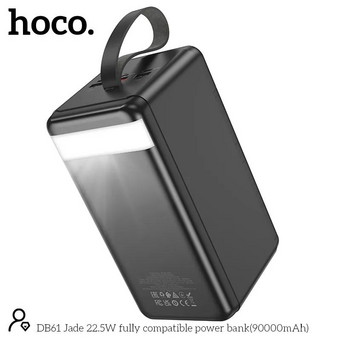 Аккумулятор внешний резервный HOCO DB61 Jade 22.5W fully compatible power bank 90000mAh черный 