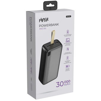  Внешний аккумулятор HIPER Pro 3XL 30000мАч быстрая зарядка чёрный 