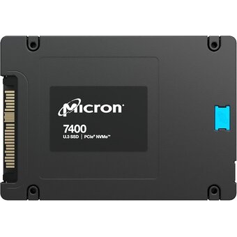  SSD Crucial Micron 7400 Pro (MTFDKCB3T8TDZ-1AZ1ZABYYR) 3840GB, U.3(2.5" 7mm), NVMe, PCIe 4.0 x4, 3D TLC, R/W 6600/3500MB/s 