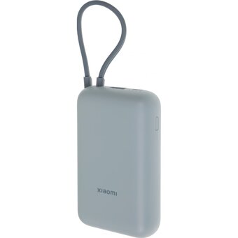  Внешний аккумулятор Xiaomi BHR9073GL 10000mAh встроенный кабель GL P15ZM Ледяной синий 