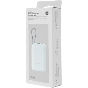  Внешний аккумулятор Xiaomi BHR9073GL 10000mAh встроенный кабель GL P15ZM Ледяной синий 