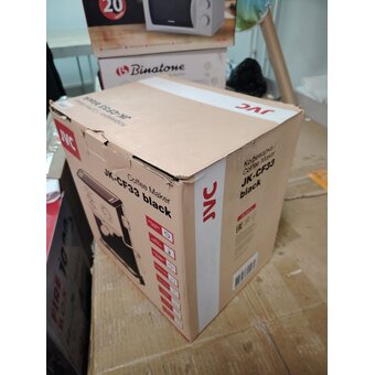  УЦ Кофеварка JVC JK-CF33 black (плохая упаковка, замена помпы, б/у, нет документации) 