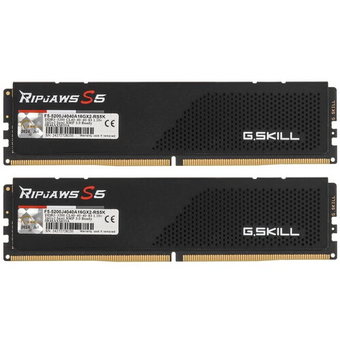  ОЗУ G.SKILL Ripjaws S5 32GB (F5-5200J4040A16GX2-RS5K) DDR5 (2x16GB) 5200MHz CL40 (40-40-40-83) 1.1V / Black 