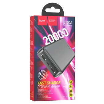  Аккумулятор внешний резервный HOCO J100A High-ranking 20000mAh черный 