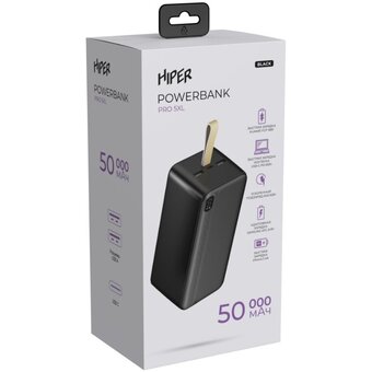  Внешний аккумулятор HIPER Pro 5XL 50000мАч быстрая зарядка чёрный 