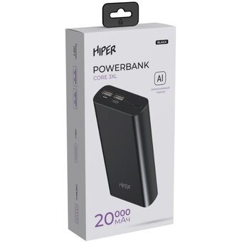  Внешний аккумулятор HIPER Core 3XL Metal 20000мАч чёрный 