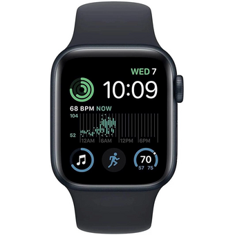  Smart-часы Apple Watch SE 2024 A2723 MXEK3LL/A 44мм OLED корп.темная ночь Sport Band рем.темная ночь разм.брасл.:150-200мм 