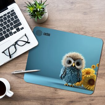  Коврик для мыши Cactus CS-MPC-P07XS Owl blue 220x180x2мм 