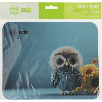  Коврик для мыши Cactus CS-MPC-P07XS Owl blue 220x180x2мм 