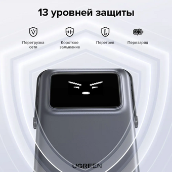  Внешний аккумулятор UGREEN PB571 (35605B) 5000mAh Magnetic Wireless Power Bank Gray 
