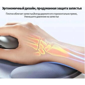  Коврик для мыши UGREEN LP668 (25244) Ergonomic Mouse Pad with Wrist Rest Gray 