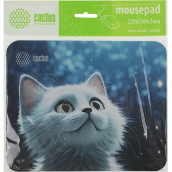  Коврик для мыши Cactus CS-MPC-P06XS White Cat 220x180x2мм 