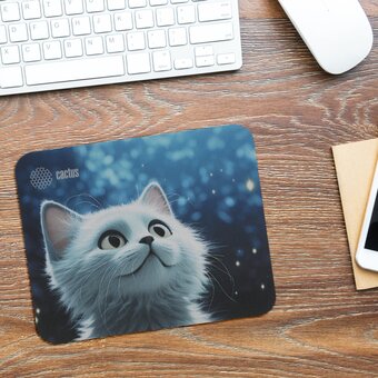  Коврик для мыши Cactus CS-MPC-P06XS White Cat 220x180x2мм 
