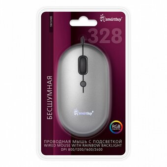  Мышь SMARTBUY 328 SBM328G серый металлик 