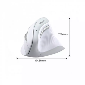  Мышь UGREEN MU008 (25759) Wireless Vertical Mouse 2.4 GHz BT White 