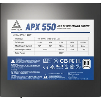  Блок питания MONTECH APX 550 (XWYA11-550), 550Вт, 120мм, retail 