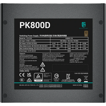  Блок питания Deepcool GamerStorm PK800D (ATX 2.4, 800W, PWM 120mm fan, Active PFC+DC to DC, 80+ Bronze) Ret 